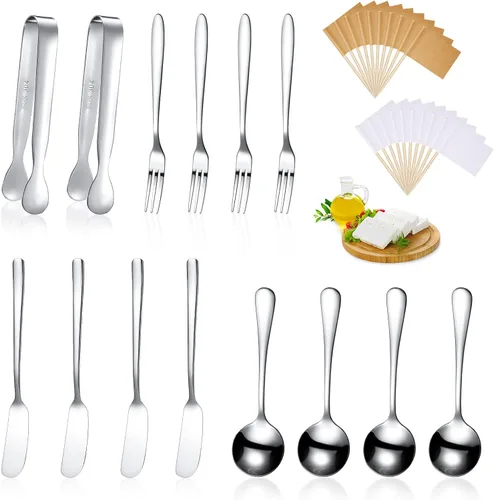 Patelai Accesorios para Tablas de Charcutería Juego de Utensilios de Charcutería Cuchillos Esparcidores de Queso y Mantequilla de Acero Inoxidable