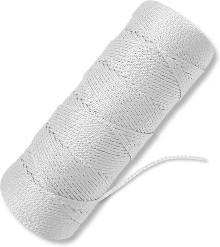 Miniatura 17 de Cuerda de hilo blanco brillante, #18, cuerda de nailon fuerte, 250 pies de longitud, cuerda blanca para jardinería, cordel de nailon para plantas