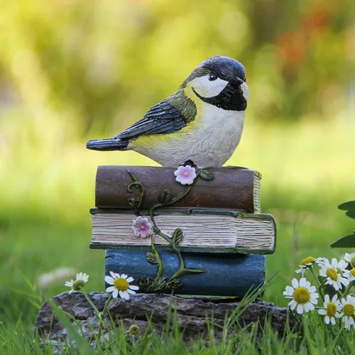 Miniatura 5 de Smadeer Estatua de pájaro para decoración de jardín, esculturas y estatuas de jardín, figura de pájaro de animales para interiores y exteriores