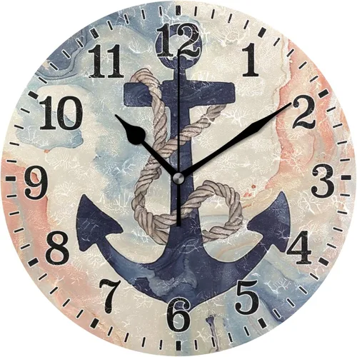 Miniatura 13 de JUNZAN Reloj de bañera con vino romántico espumoso y velas, reloj de pared silencioso de 10 pulgadas, pequeño reloj redondo, decoración de cocina