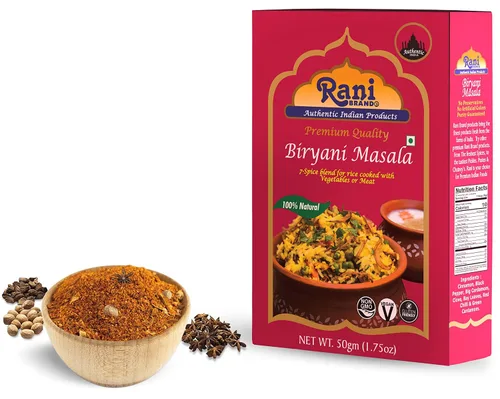 Miniatura 8 de Rani Biryani Masala Curry (mezcla de 7 especias para platos de arroz indio, pullao/pilau) 1.75 onzas (1.76 oz) ~ Todo natural Vegano Sin