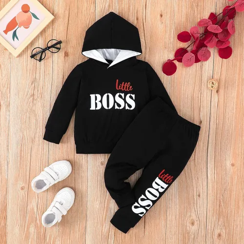 Miniatura 2 de Adokioths Conjunto de sudadera de manga larga con capucha y pantalones deportivos para otoño e invierno