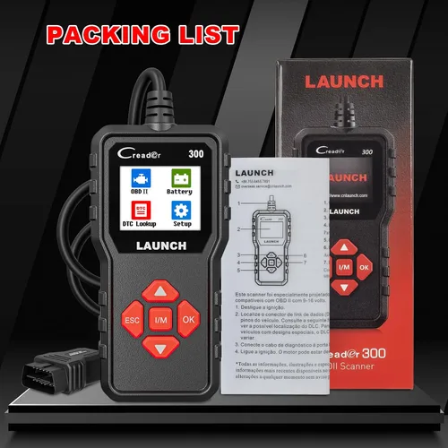 Miniatura 8 de LAUNCH Escáner Creader 300 OBD2, lector de código de falla del motor, compatible con flujo de datos de lectura, escáner para todos los coches