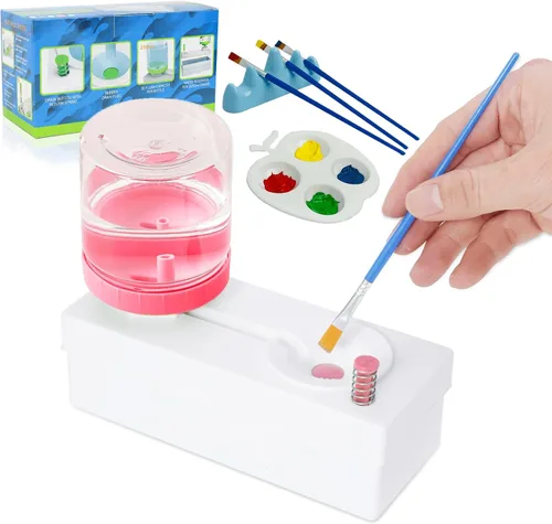 Miniatura 9 de Herramienta Limpiadora de Pinceles de Pintura Todo en 1 Mejorada Enjuagador de Pinceles de Pintura Dispensador de Agua de Pintura Estación