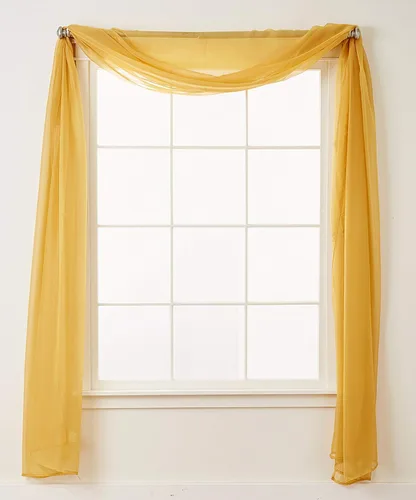 Miniatura 47 de Elegant Comfort - Cortinas transparentes de lujo con bolsillo para barra para cocina, dormitorio y sala de estar, Microfibra, Beige