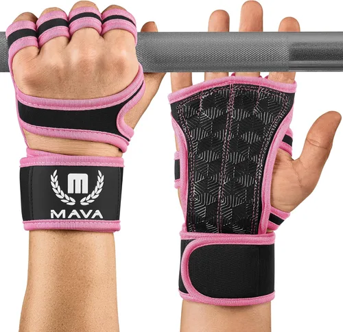Miniatura 9 de Mava Sports Guantes de levantamiento de pesas con soporte de muñeca, guantes de entrenamiento, guantes de gimnasio, ideales para entrenamiento