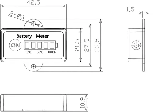 Miniatura 7 de Medidor de batería de 12 V, indicador de batería de plomo-ácido, medidor de combustible, monitor y probador para motocicleta, carritos de golf