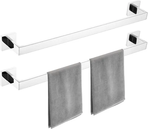 Miniatura 13 de Kit de 10 piezas de accesorios de baño - Juego de acero inoxidable SUS304 con acabado cepillado, que incluye 2 barras de toalla de 23.6 pulgadas, 2