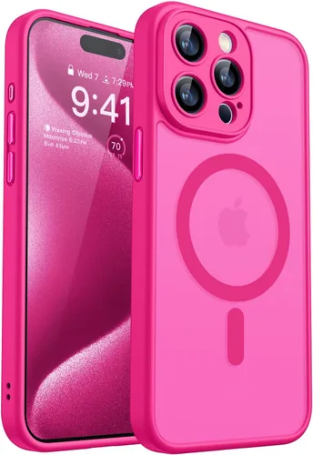 Miniatura 106 de CANSHN Funda magnética compatible con iPhone 17 Pro, mejorada [protección completa de la cámara] [compatible con Magsafe] [mate translúcido] funda