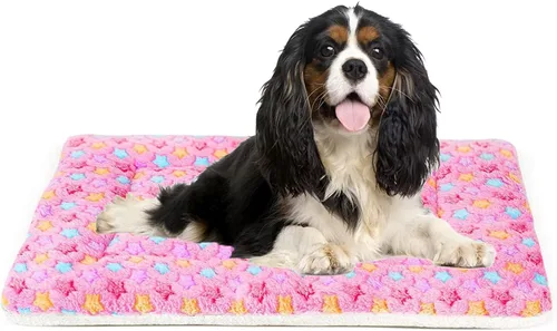 Miniatura 19 de Mora Pets Cama para perros ultra suave con bonito estampado de estrellas, lavable para perros grandes, medianos y pequeños, reversible, forro polar