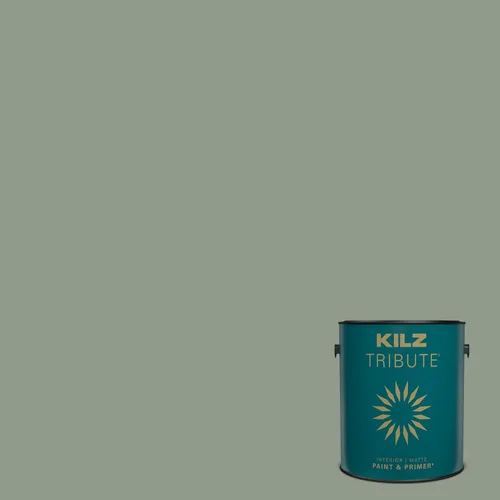 Miniatura 143 de KILZ TRIBUTE Pintura e imprimación, para interiores, semibrillante, Vintage Indigo, 1 galón Índigo Victoria