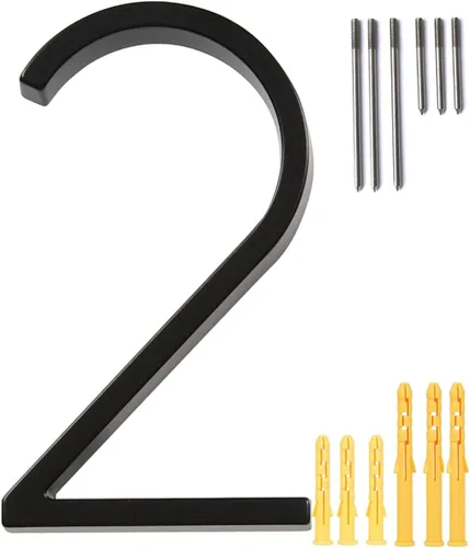Miniatura 14 de Número de casa flotante de 5'', números de casa modernos - aleación de zinc, número de dirección de casa con exquisito proceso de dibujo - dorado