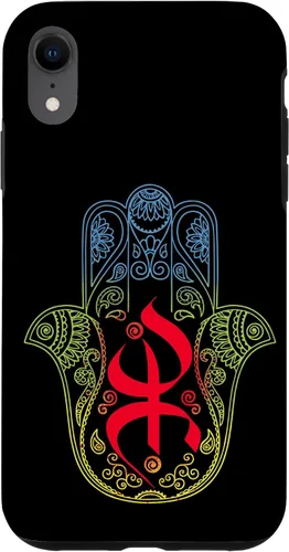 Miniatura 24 de Funda para iPhone 13 Pro Max Khamsa Amazigh Berber con símbolo de Yaz con colores vibrantes de la bandera