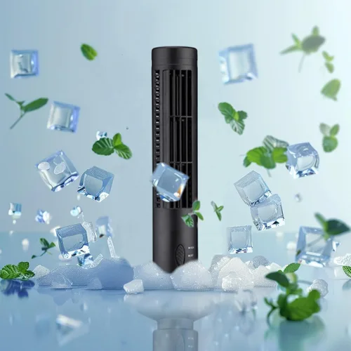 Miniatura 4 de Ventilador de torre portátil eléctrico silencioso de enfriamiento vertical sin aspas Ventiladores de piso 2 velocidades Modos de viento Temporizador