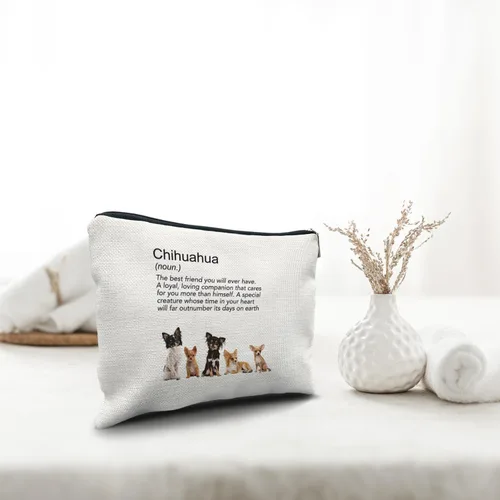 Miniatura 3 de Perro rana Tortuga Caballo Pingüino bolsa de maquillaje Bolsa de maquillaje, Chihuahua