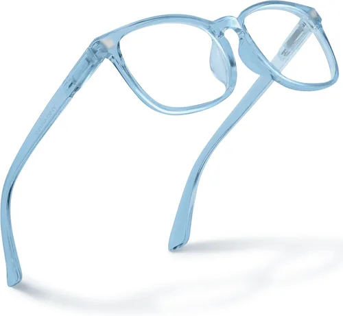 Miniatura 17 de CCVOO Lentes de lectura con estampado elegante, filtro de luz azul y protección UV, marcos cuadrados, lectores para mujer Leopardo