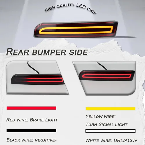 Miniatura 2 de Kit de Ensamblaje de Luces Antiniebla Reflector Trasero del Parachoques para Mitsubishi Lancer 2008-2017/Evolution X 2008-2017/Outlander 2011-2012