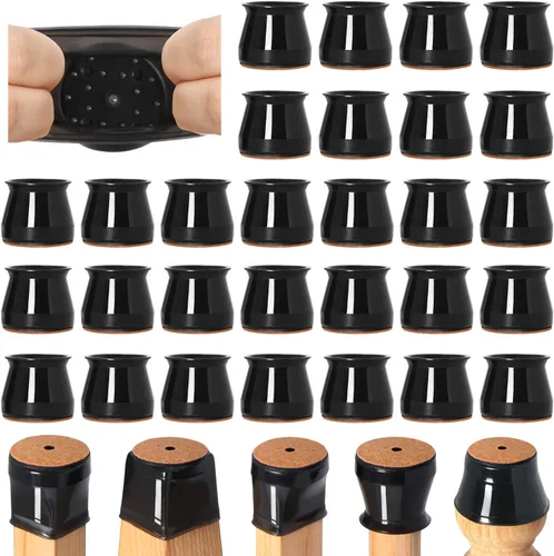 Miniatura 7 de 24 Piezas Protectores de Piso para Patas de Silla para Pisos de Madera Dura Cubiertas de Silicona para Proteger Pisos de Baldosas de Madera