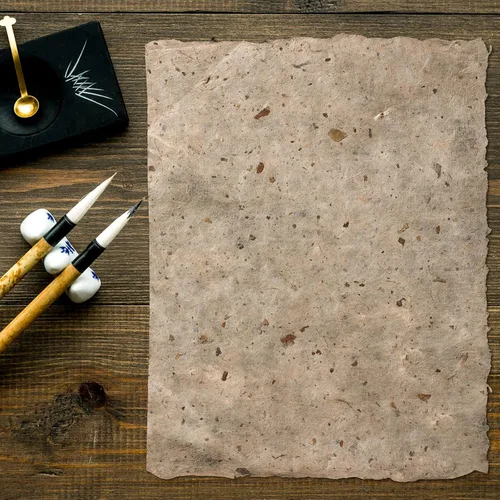 Miniatura 5 de Geyee 50 hojas de papel de arroz de morera de 8.5 x 11 pulgadas, hechas a mano, para manualidades vintage, Washi Carfts, pintura para niños
