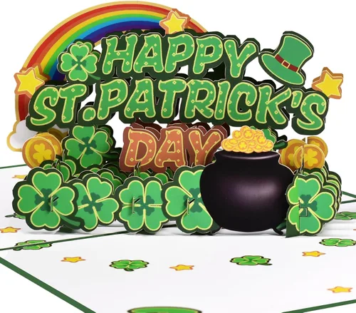 Miniatura 8 de GREETING ART Paquete de 2 tarjetas del día de San Patricio para inspiración, tarjetas de agradecimiento a los empleados, tarjeta de feliz día de San