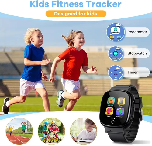 Miniatura 3 de Reloj inteligente para niños con 26 videojuegos, cámara selfie, reproductor de video, podómetro, cronómetro, reloj despertador, linterna, calendario
