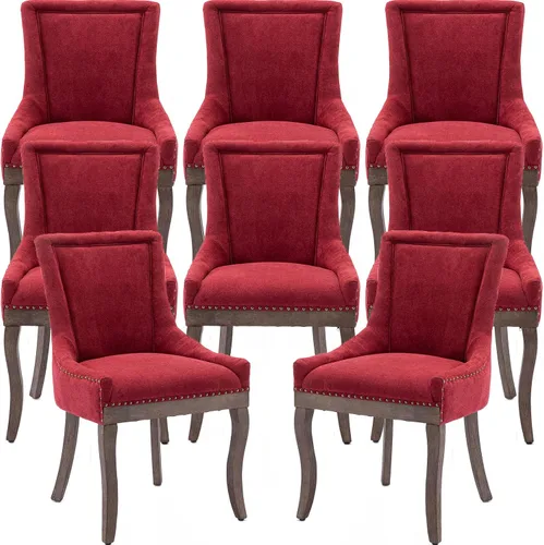 Miniatura 45 de ODUSE-DAILY Juego de 2 Sillas de Comedor, Sillas de Cocina y Comedor, Sillas de Comedor Tapizadas de Tela, Ribete de Tachuelas, Patas de Madera