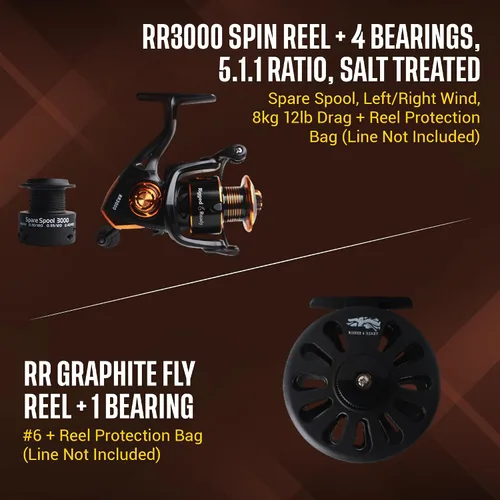 Miniatura 5 de Rigged & Ready X Series™ Travel Fishing Rods. 6 Super Compact Combos and Rods, Multi-Functional, Spinning Poles. 5 to 25 Techniques from one Rod.