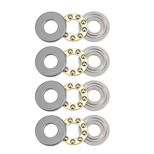 Miniatura 7 de uxcell F12-21M Rodamientos axiales de bolas de 0.472 in x 0.827 in x 0.197 in de acero cromado de una sola dirección 4pcs