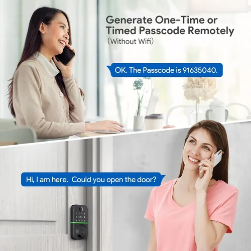 Miniatura 4 de Cerradura de puerta inteligente con teclado: cerradura de puerta de entrada sin llave - Cerradura de huella digital para puerta delantera