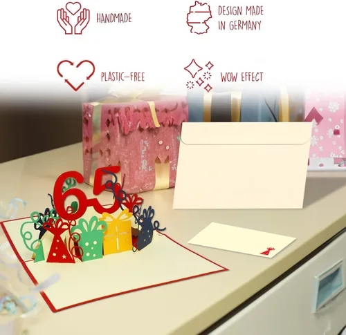 Miniatura 2 de LIN17346 - Tarjeta de felicitación 3D desplegable para invitación de cumpleaños, mamá, papá, ella, él, hija, hijo, mejor amigo, esposa, marido, tío