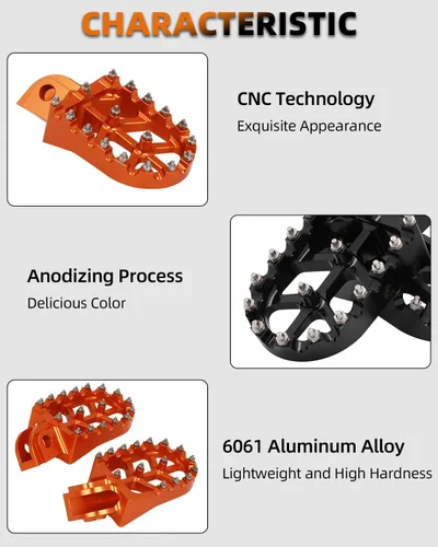 Miniatura 5 de JFG RACING - Estriberas de bicicleta de tierra, reposapiés CNC para motocicleta para 50-1290 SX SXF EXC EXCF XC XCF XCW SUPER MOTO ENDURO AVENTURA