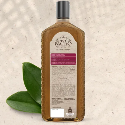 Miniatura 9 de TIO NACHO Shampoo Ginseng con Jalea Real - Reduce la caída del cabello 14 Onzas Líquidas