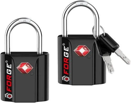 Miniatura 10 de Cerraduras de equipaje aprobadas por la TSA, cerraduras de viaje con llave de hoyuelo ultra seguras con cuerpo de aleación de zinc