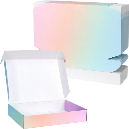 Miniatura 47 de Cajas de envío pequeñas de 6 x 4 x 2 pulgadas para pequeñas empresas, paquete de 30 cajas de correo moradas, caja de embalaje de cartón corrugado
