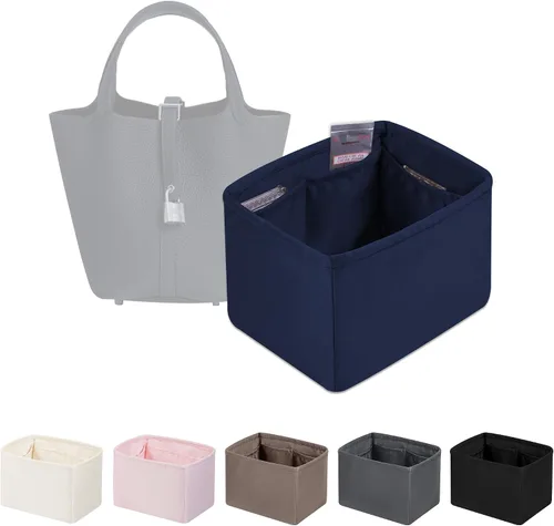 Miniatura 11 de Organizador de bolso para bolsa de lujo, tela de satén ligera y suave con bolsillos, ideal para viajes, compras y uso diario, opciones multicolor