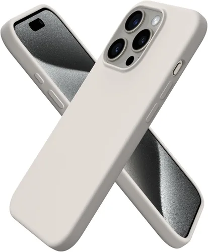 Miniatura 21 de ORNARTO Funda compatible con iPhone 15 Pro de 6.1 pulgadas, silicona líquida de 3 capas cubierta completa de goma de gel suave, funda protectora