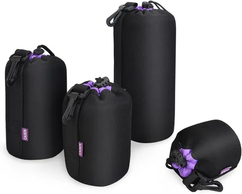 CADeN Juego de 4 fundas de repuesto compatibles con Canon, Nikon, Sony, Pentax, Olympus (pequeña, mediana, grande, X grande) funda protectora gruesa