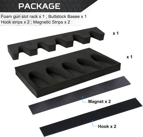 Miniatura 10 de OCQOTAT Estante para Armas para Almacenamiento de Armas, Accesorio de Caja Fuerte para Armas para Rifles y Escopetas, Soporte para Armas en Gabinete