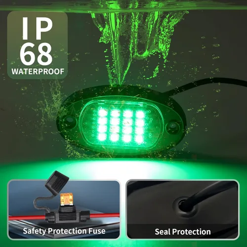 Miniatura 5 de 1 Cápsula de Repuesto para Cápsula Dañada para Luces de Roca LED RGB Segmentadas de 12v Luz Inferior Multicolor Impermeable de Neón para Jeep