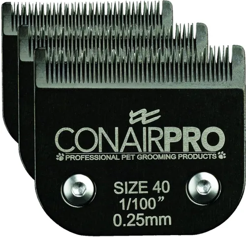 Conairpropet - Cuchilla de repuesto para aseo de perros, tamaño 40, se adapta a la mayoría de cortadoras de aseo desmontables (paquete de 3)