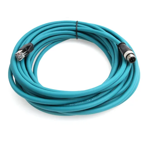 Miniatura 14 de Cable de red para cámara industrial Cognex de 4 pines M12 de 4 pines a RJ45, cables blindados CAT5e (azul, 1M)