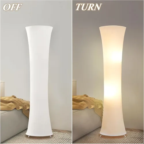 Miniatura 3 de GyroVu Lámpara de pie de 46 pulgadas para sala de estar, lámpara de pie LED ajustable con temperatura de color, lámpara de pie de columna, lámpara