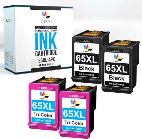Miniatura 8 de 65XL - Cartucho de tinta de repuesto negro para HP AMP 100, 101, 105, 120, 125, 130, DeskJet 2600, 2620, 2622, 2624, 2628, 2630, 2632, 2633, 2634