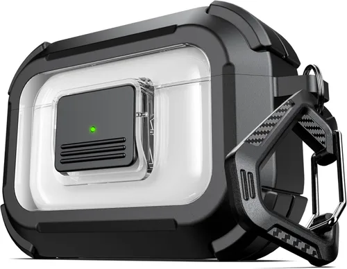 Miniatura 21 de RFUNGUANGO Funda para AirPods Pro 2, compatible con AirPods Pro de 2ª/1ª generación, compatible con MagSafe, bloqueo automático magnético con kit