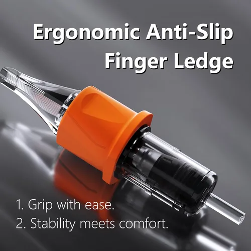 Miniatura 3 de BIGWASP - Agujas de cartucho para tatuaje de energía 50 piezas surtidas, con borde para dedos, aguja redonda para delinear 0.30mm, mixtas #10 Bugpin