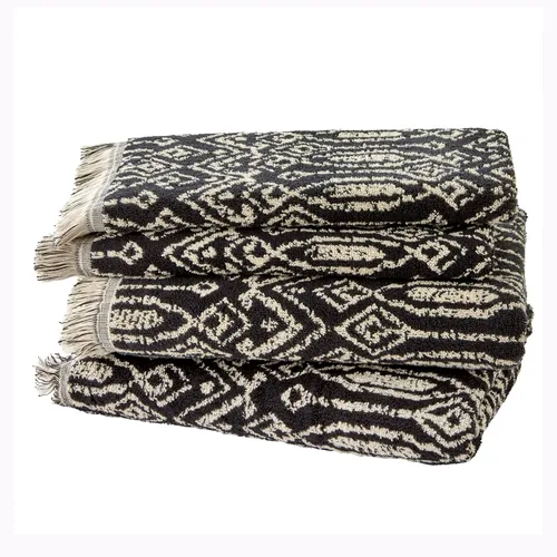 Miniatura 11 de SKL Home Nador Jacquard - Toalla de baño, color negro