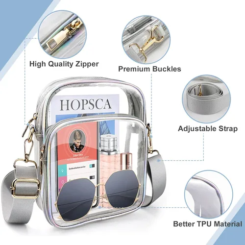 Miniatura 5 de COROMAY - Bolso transparente para mujer, apta para estadios