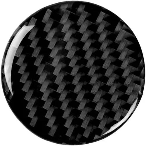 Miniatura 3 de Blazeray Accesorios interiores de fibra de carbono, cubierta decorativa, ajuste adhesivo para Audi A4 B9 2017-2019 (cubierta de perilla central)