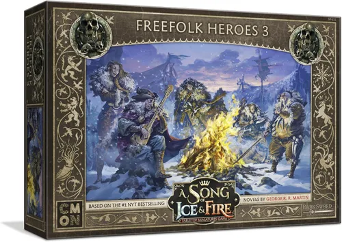 CMON A Song of Ice and Fire - Juego de miniaturas de mesa Free Folk Heroes III - Campeones del Norte salvaje, juego de estrategia para adultos,