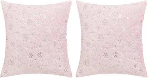Miniatura 9 de MOJUN Fundas de almohada de Navidad, paquete de 2 fundas de almohada decorativas suaves y bonitas con fundas de almohada impresas con purpurina
